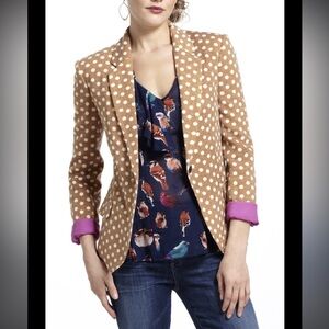 Cartonnier Anthropologie Polka Dot Blazer. Women’s size small. Like New! spring